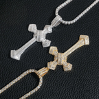 Hip hop Arrow Cross VVS Moissanite Pendant