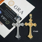 Hip hop Arrow Cross VVS Moissanite Pendant