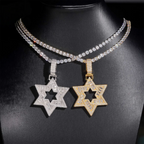 VVS Baguette Moissanite Star of David Pendant