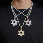 VVS Baguette Moissanite Star of David Pendant