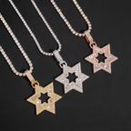 VVS Baguette Moissanite Star of David Pendant