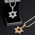 VVS Baguette Moissanite Star of David Pendant