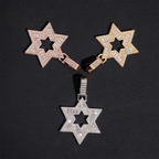 VVS Baguette Moissanite Star of David Pendant