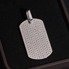 Fully Iced Out VVS Moisaanite Dog Tag Pendant
