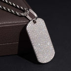 Fully Iced Out VVS Moisaanite Dog Tag Pendant