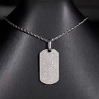 Fully Iced Out VVS Moisaanite Dog Tag Pendant
