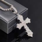 Iced Out VVS Moissanite Cross Pendant