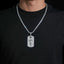 Iced Out Baguette VVS Moissanite Jesus Cross Dog Tag Pendant