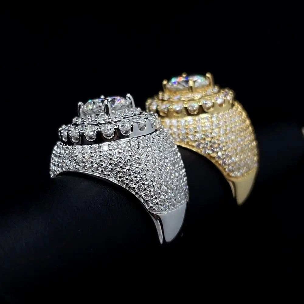 GL Iced Out VVS Moissanite Hip Hop Ring Men