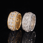GL Pass Diamond Tester 925 Silver White Gold Moissanite Iced Out Rings