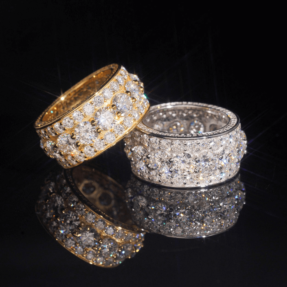 GL Pass Diamond Tester 925 Silver White Gold Moissanite Iced Out Rings Secondary image