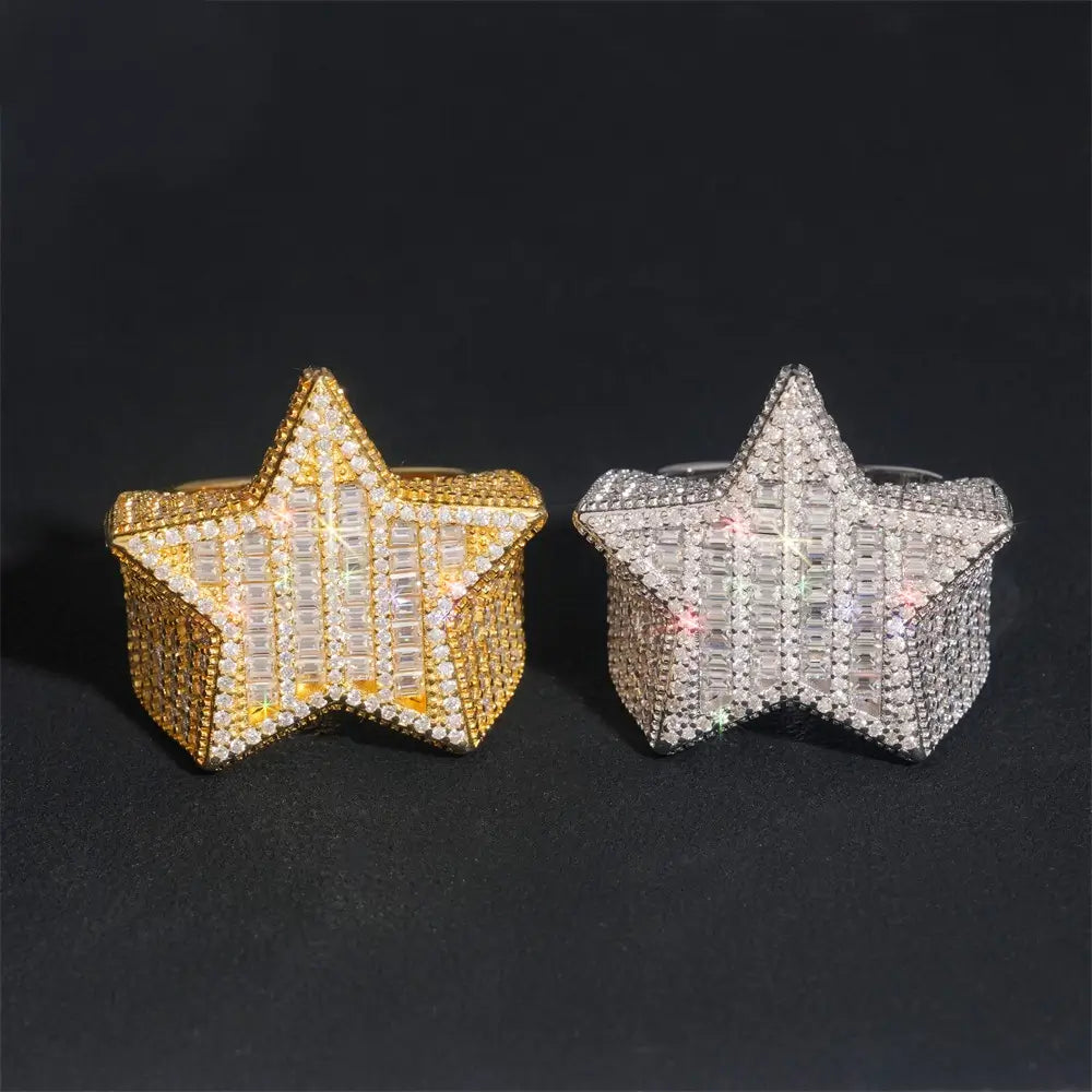 GL Star Shape Baguette VVS Moissanite Ring Secondary image
