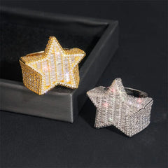 GL Star Shape Baguette VVS Moissanite Ring