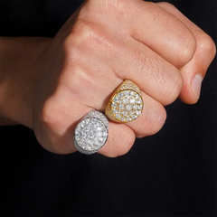 【US 3 Days Delivery】GL Hip Hop Fine Jewelry VVS Moissanite Diamond Ring