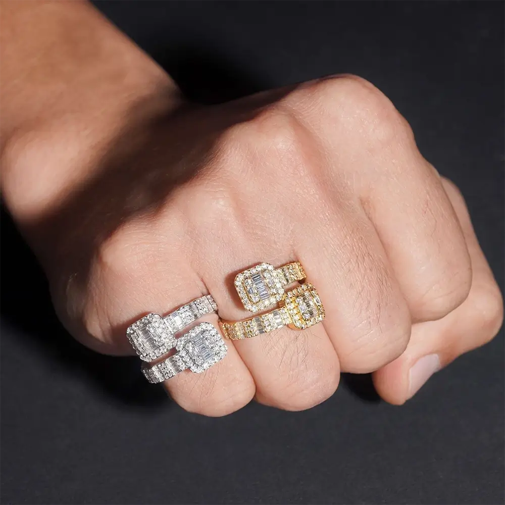 GL Top Quality Jewelry VVS Moissanite Hip Hop Ring