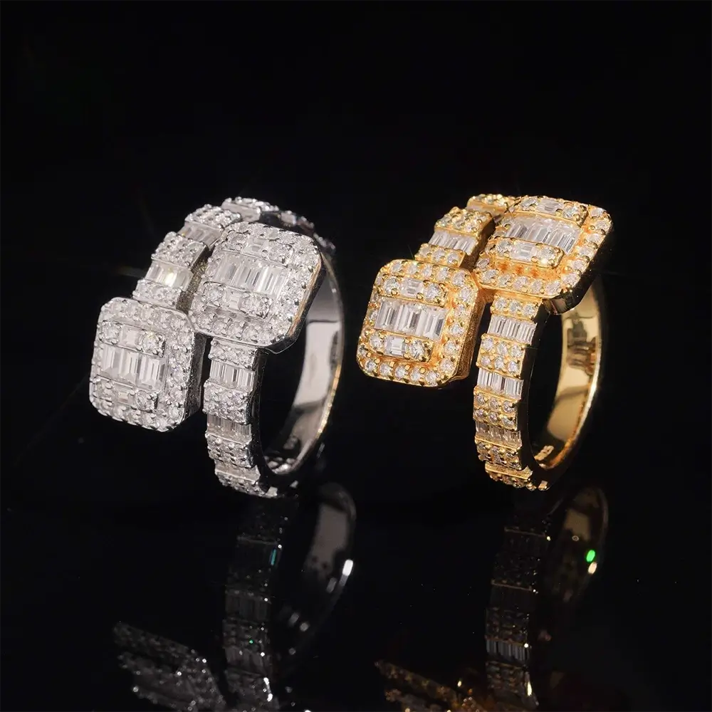 GL Top Quality Jewelry VVS Moissanite Hip Hop Ring