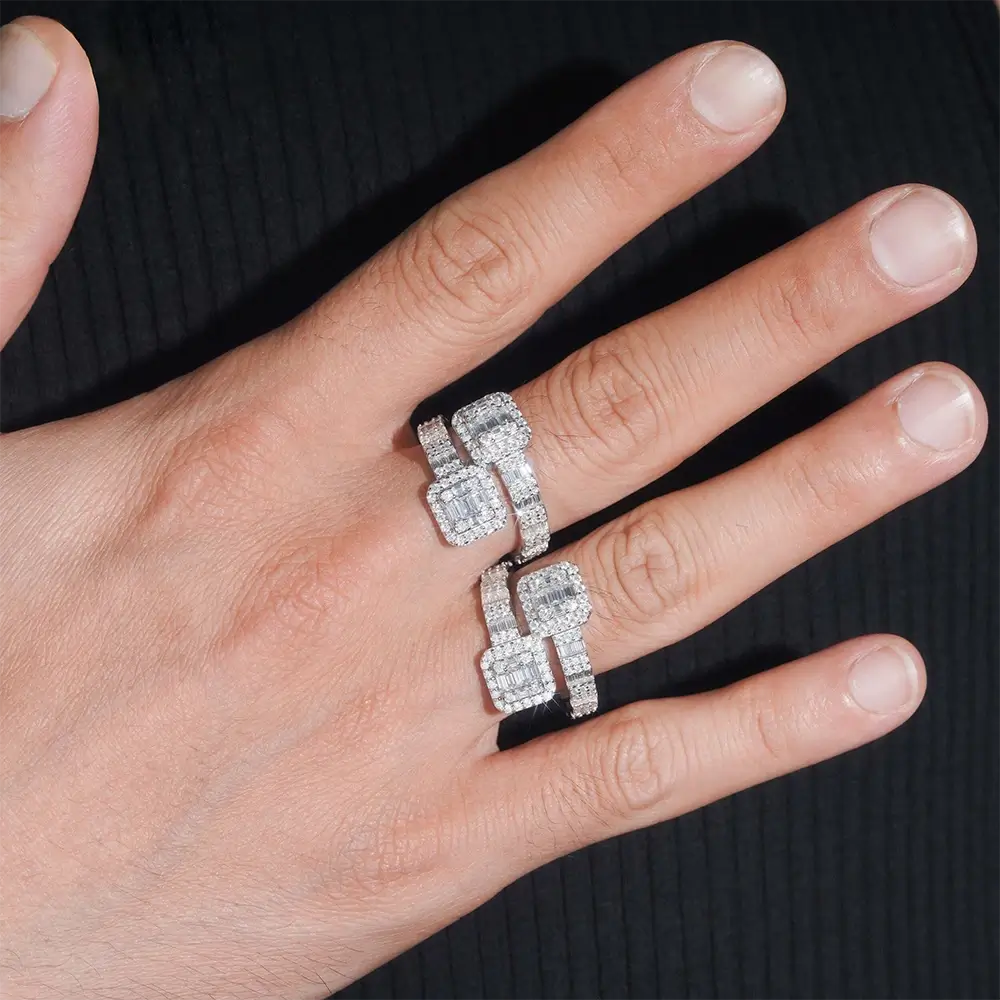 GL Top Quality Jewelry VVS Moissanite Hip Hop Ring Secondary image