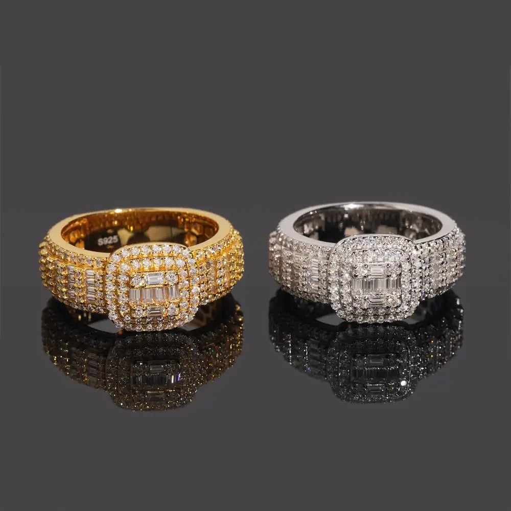 GL Hip Hop Jewelry VVS Moissanite Diamond Men Ring