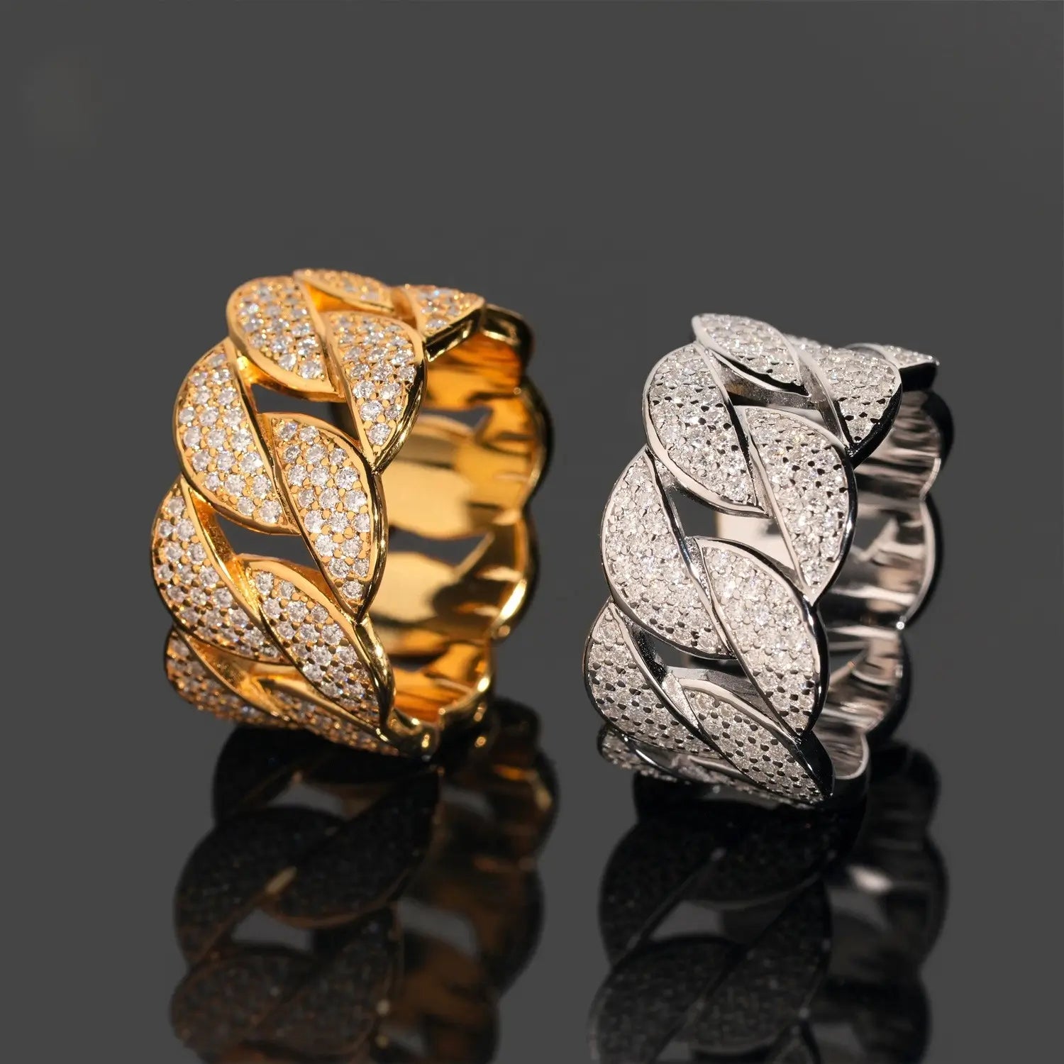 GL Luxury Fine Jewelry Hip Hop Rapper Iced Out Mens S925 Silver  Moissanite Ring