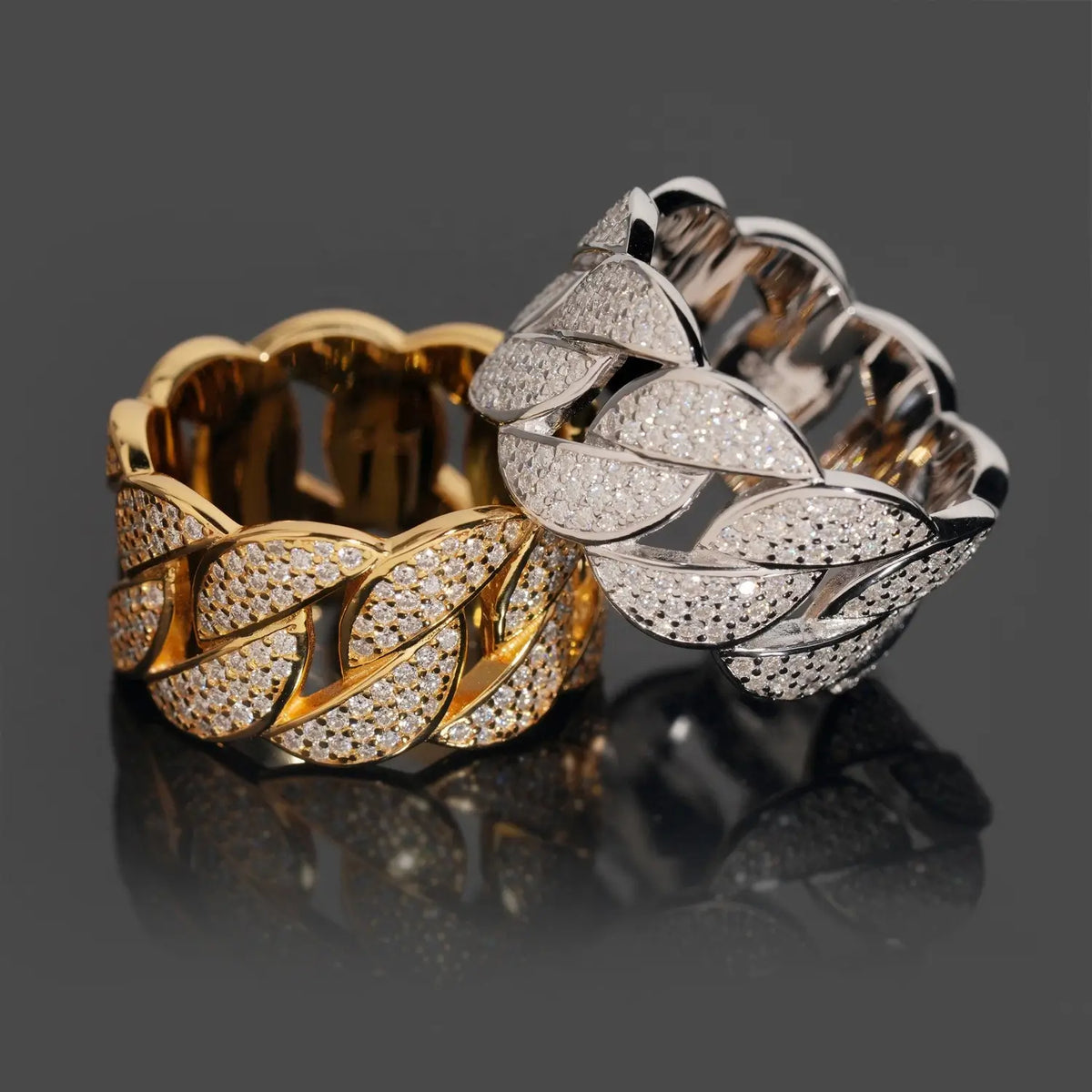 GL Luxury Fine Jewelry Hip Hop Rapper Iced Out Mens S925 Silver  Moissanite Ring