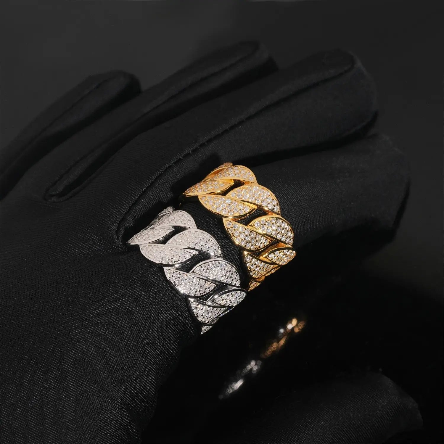 GL Luxury Fine Jewelry Hip Hop Rapper Iced Out Mens S925 Silver  Moissanite Ring
