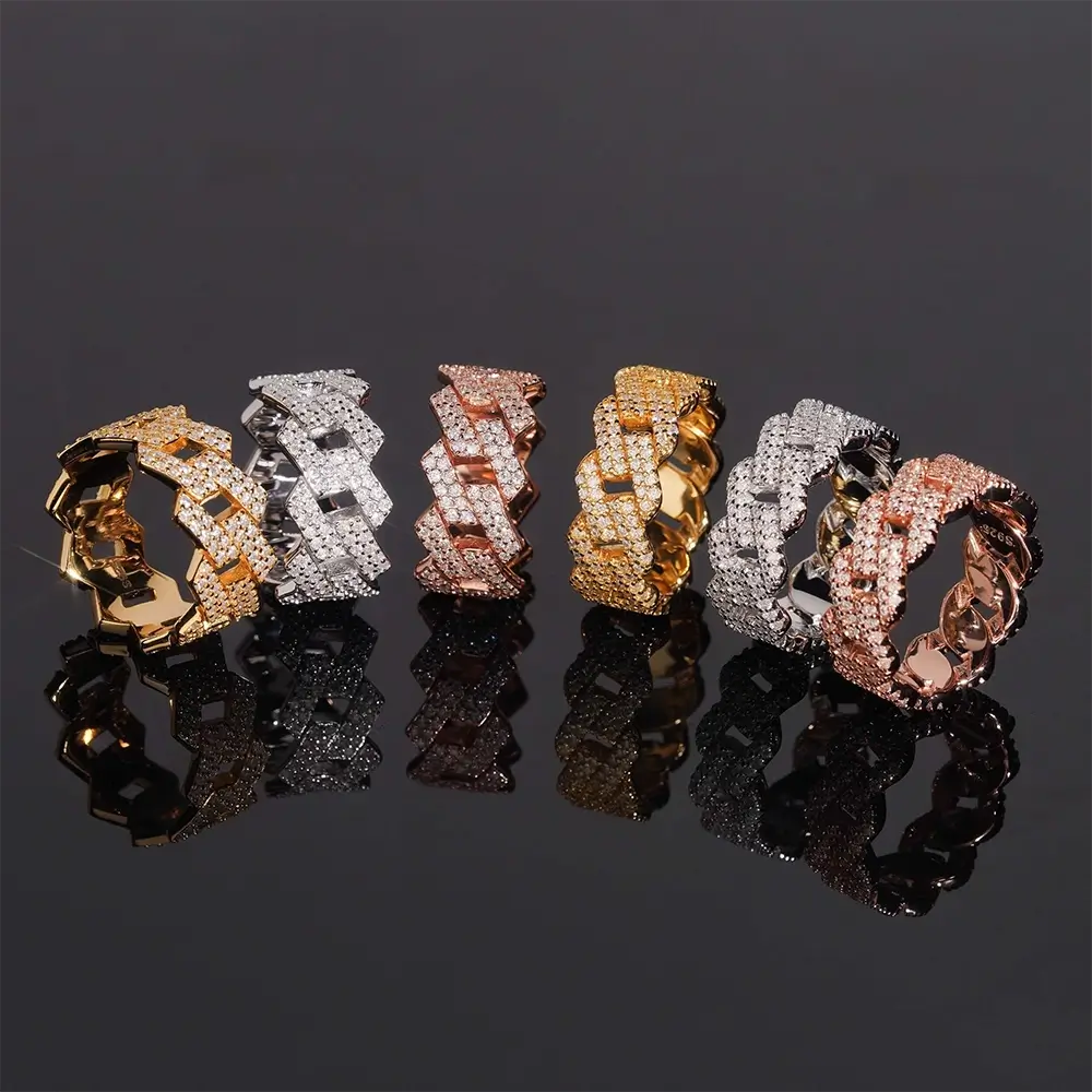 GL High Jewelry VVS Moissanite Ring Men's Rock Diamond Hip Hop Ring