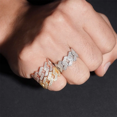 【US 3 Days Delivery】GL High Jewelry VVS Moissanite Ring Men's Rock Diamond Hip Hop Ring