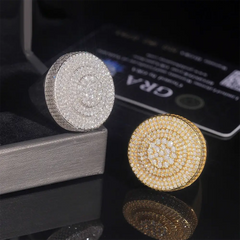 GL Hip Hop Fine Jewelry 925 Sterling Silver VVS Moissanite Diamond Ring