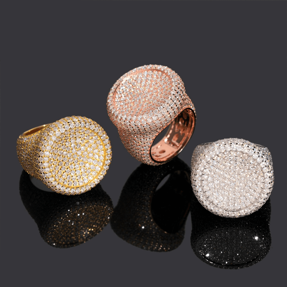 GL Round 925 Sterling Silver Moissanite Ring