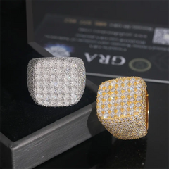 GL Iced Out Hip Hop Peva VVS Moissanite Diamond Ring