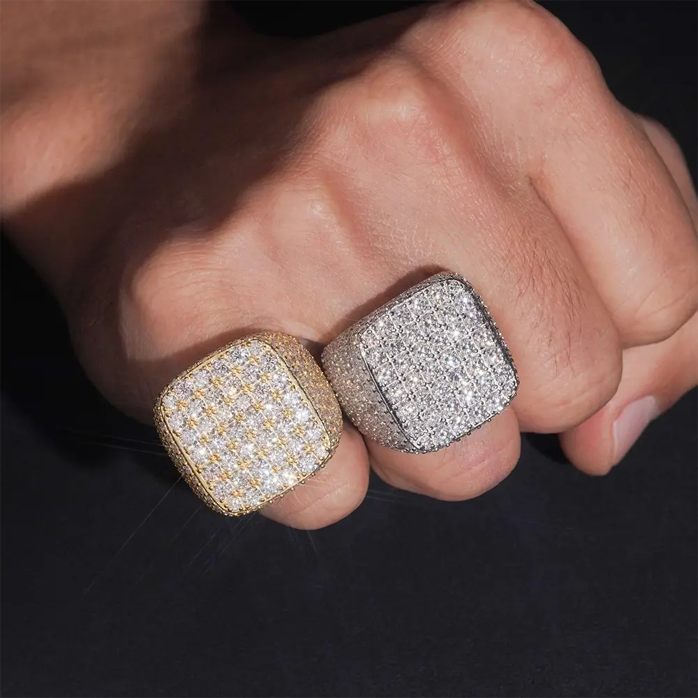 GL Iced Out Hip Hop Peva VVS Moissanite Diamond Ring Main image