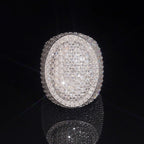 GL Oval Shape  Iced Out Peva Moissanite Diamond Ring