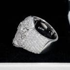 GL Iced Out Gothic Tupac Cross Moissanite Diamond Ring