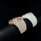 GL Iced Out Gothic Tupac Cross Moissanite Diamond Ring