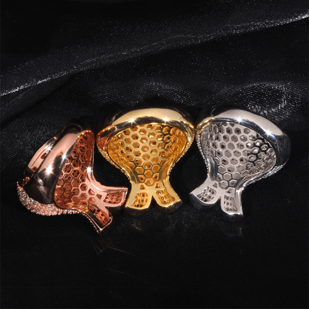 GL 925 Silver inlaid Moissanite Money Bag Hiphop Ring