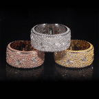 GL Mosaic Round Mix Baguette Diamonds Man's Hip Hop Ring