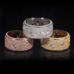 GL Mosaic Round Mix Baguette Diamonds Man's Hip Hop Ring