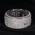 GL Mosaic Round Mix Baguette Diamonds Man's Hip Hop Ring