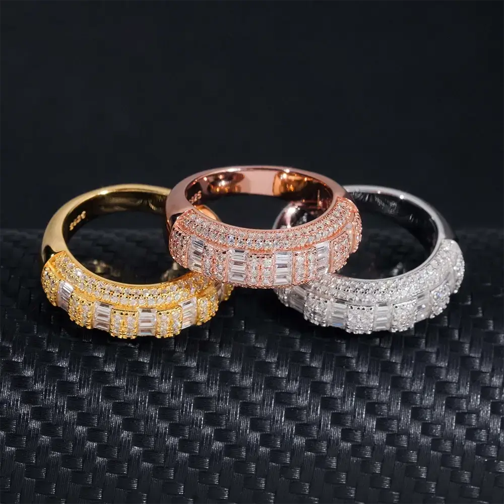 GL Ice Out square Moissanite Diamond Ring