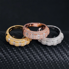 GL Ice Out square Moissanite Diamond Ring