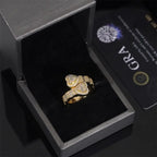 GL Heart Shaped Ends Baguette Coiled Moissanite Diamond Band Ring