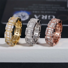 GL Baguette Clustered Rectangle Cut Tennis Ring