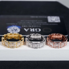 GL Baguette Clustered Rectangle Cut Tennis Ring