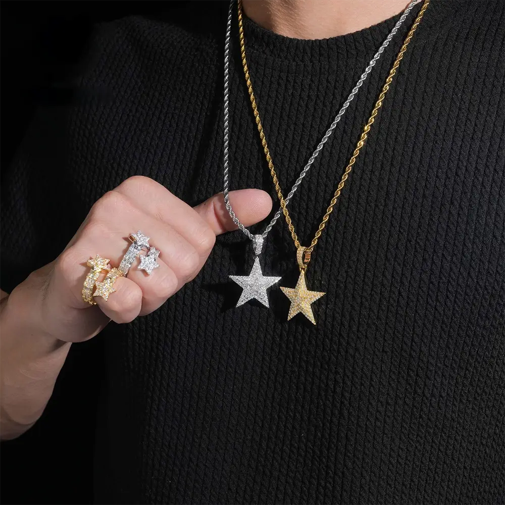GL Star Shape Adjustable Open Band Ring Main image