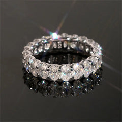 GL Oval Shape Moissanite Eternity Band Ring