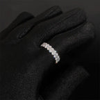 GL Oval Shape Moissanite Eternity Band Ring