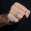 GL Emerald Cut Moissanite Diamond Ring Band For Men