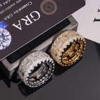 GL Emerald Cut Moissanite Diamond Ring Band For Men