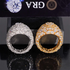 GL Cluster Iced Out Moissanite Ring