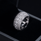 GL Full Round Cut 5A+ Diamond Men's Hip Hop Wedding Ring